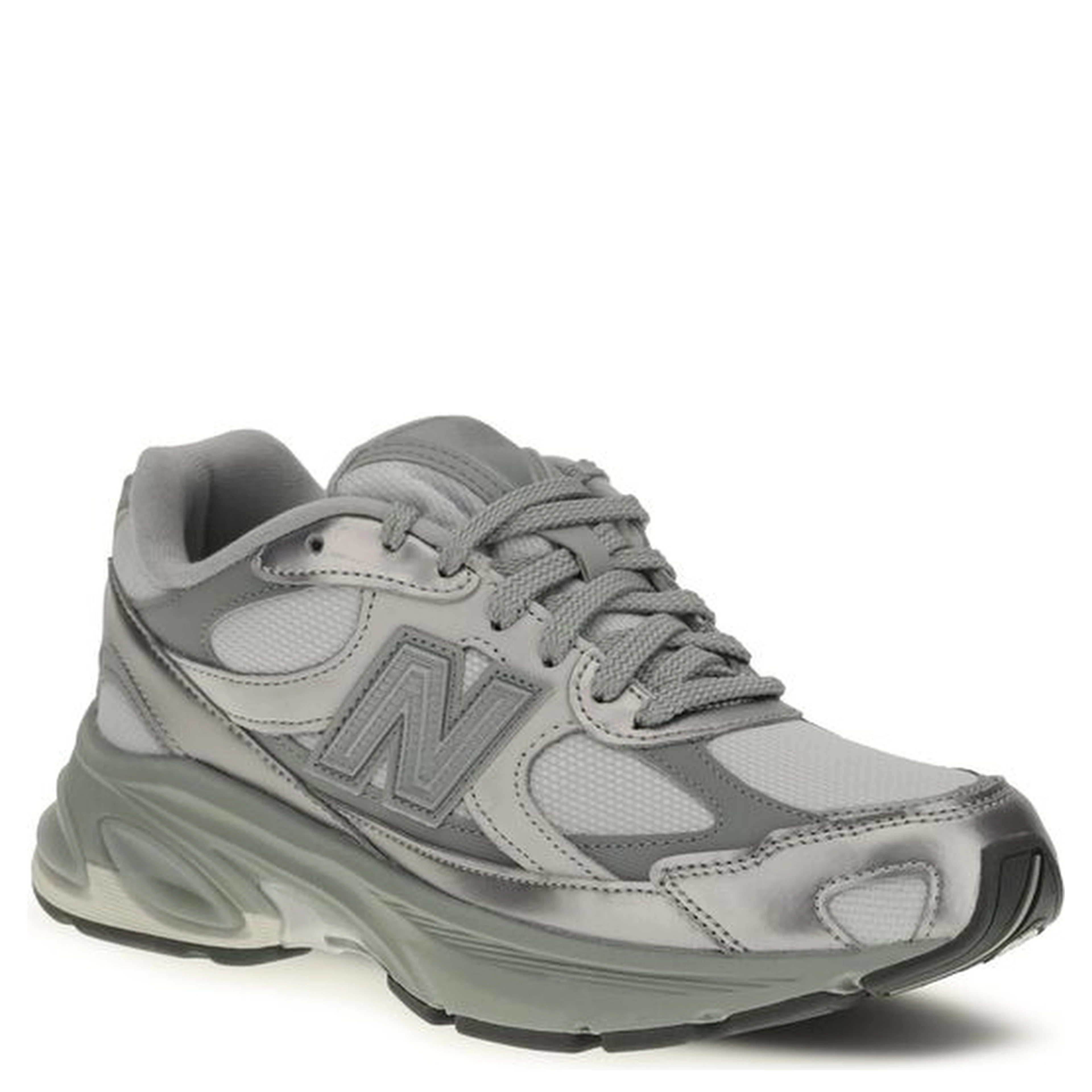 Gray Fabric Athletic Sneakers