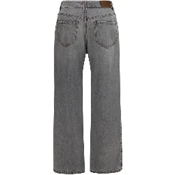 Gray Cotton Jeans Denim
