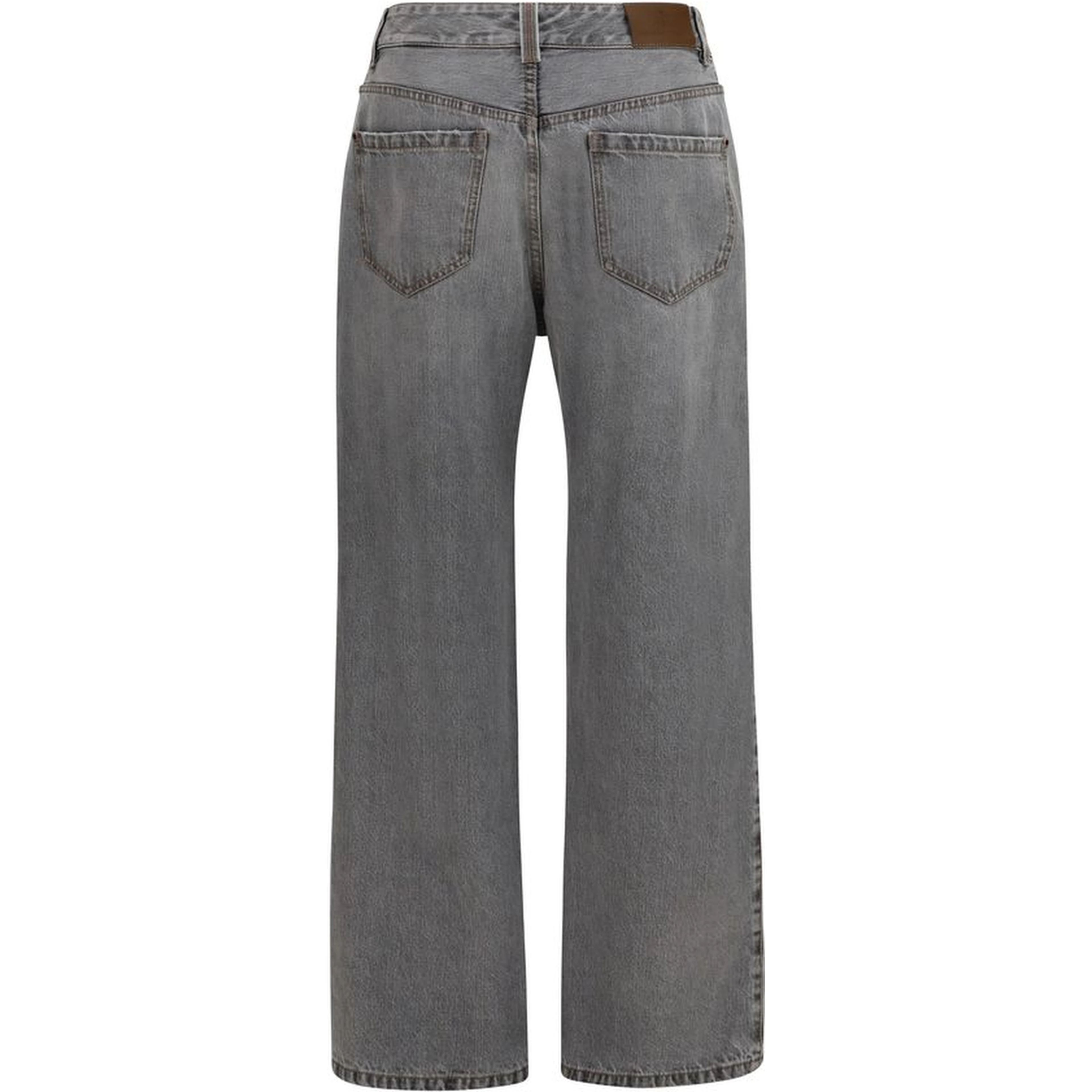 Gray Cotton Jeans Denim