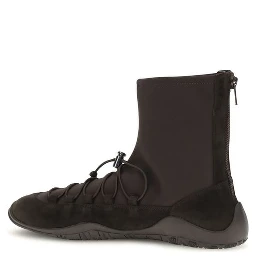Black Calf Leather Bos Taurus Lace-Up Boots