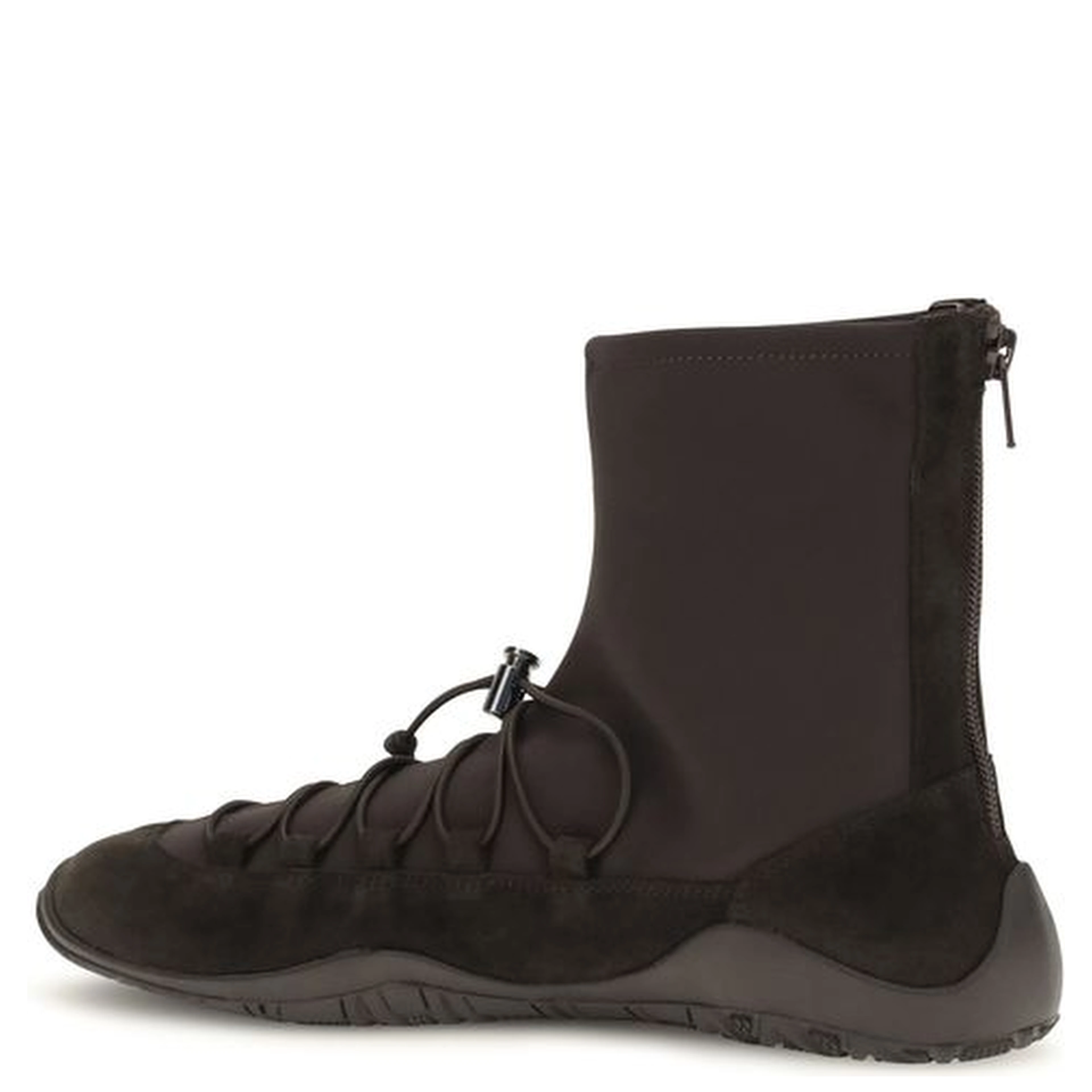 Black Calf Leather Bos Taurus Lace-Up Boots