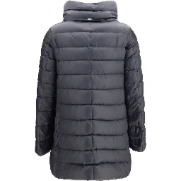 Black Polyamide Full-Length Jacket