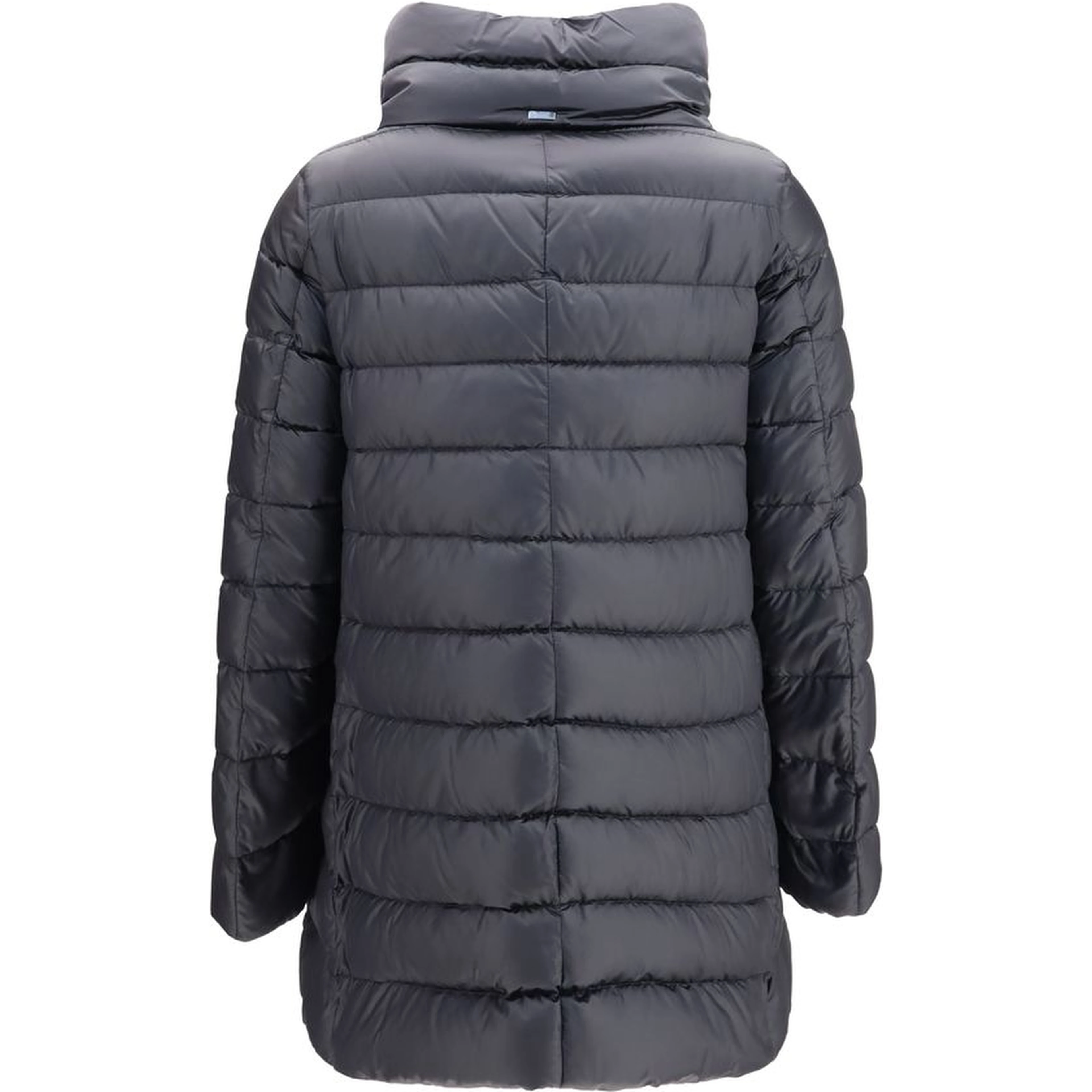 Black Polyamide Full-Length Jacket