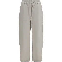 Beige Cotton Casual Pants