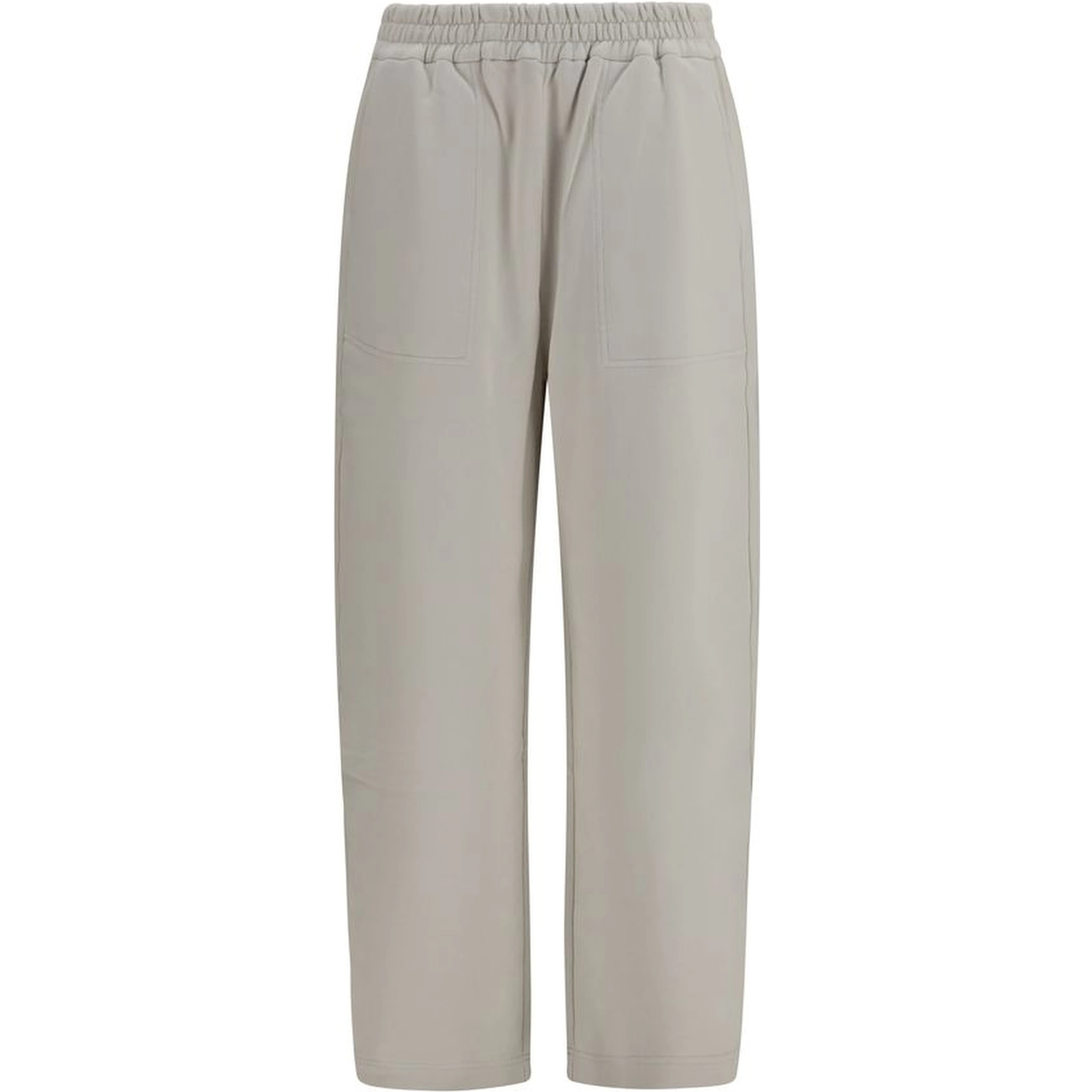 Beige Cotton Casual Pants