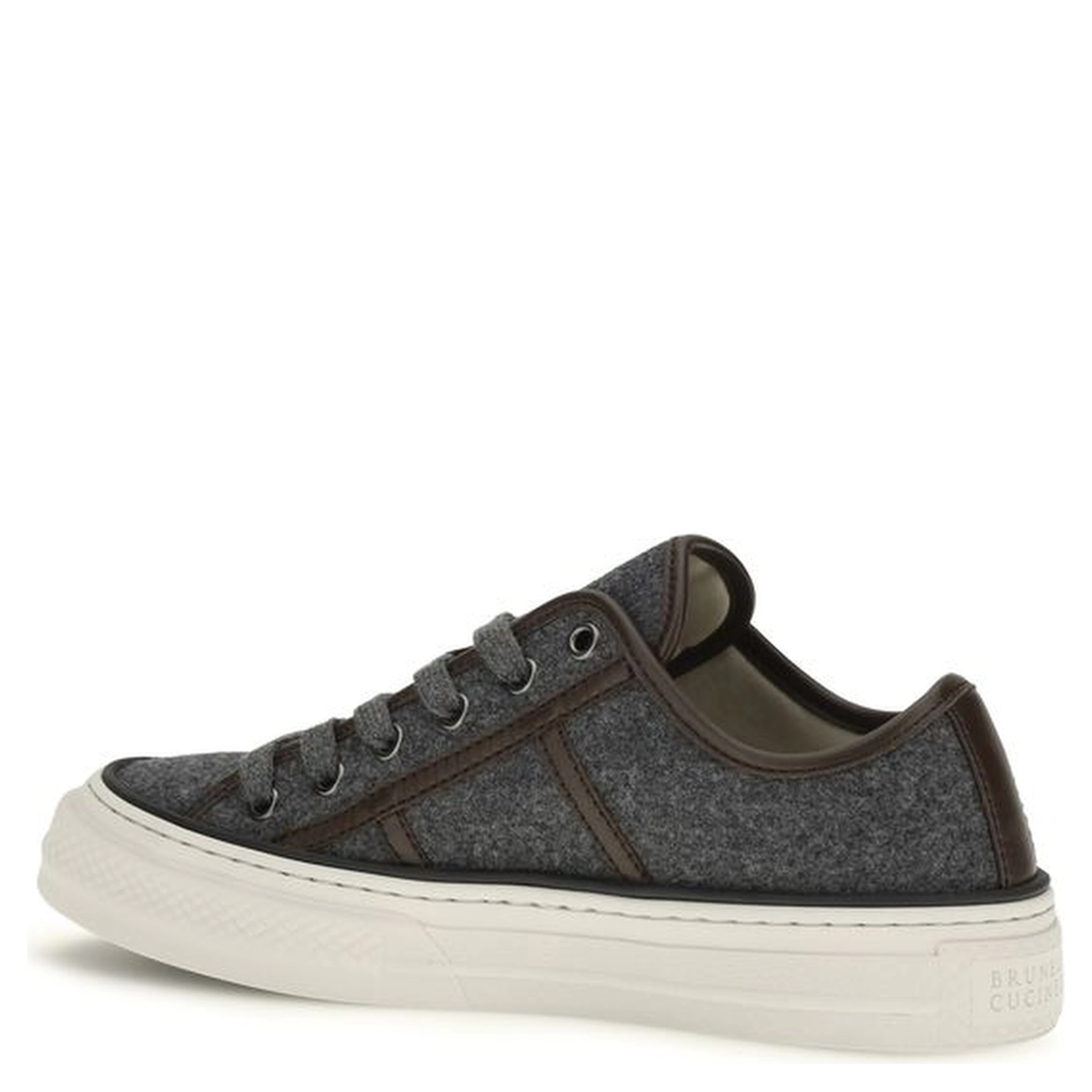 Gray Suede Leather Low Top Sneakers