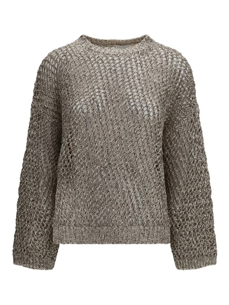 Beige Silk Sweatshirt