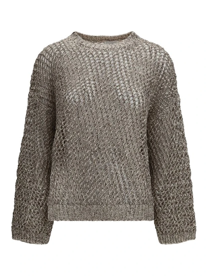 Beige Silk Sweatshirt