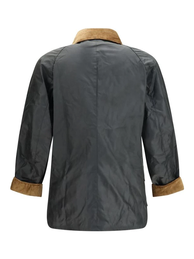 Bicolor Cotton Full-Length Jacket alternative