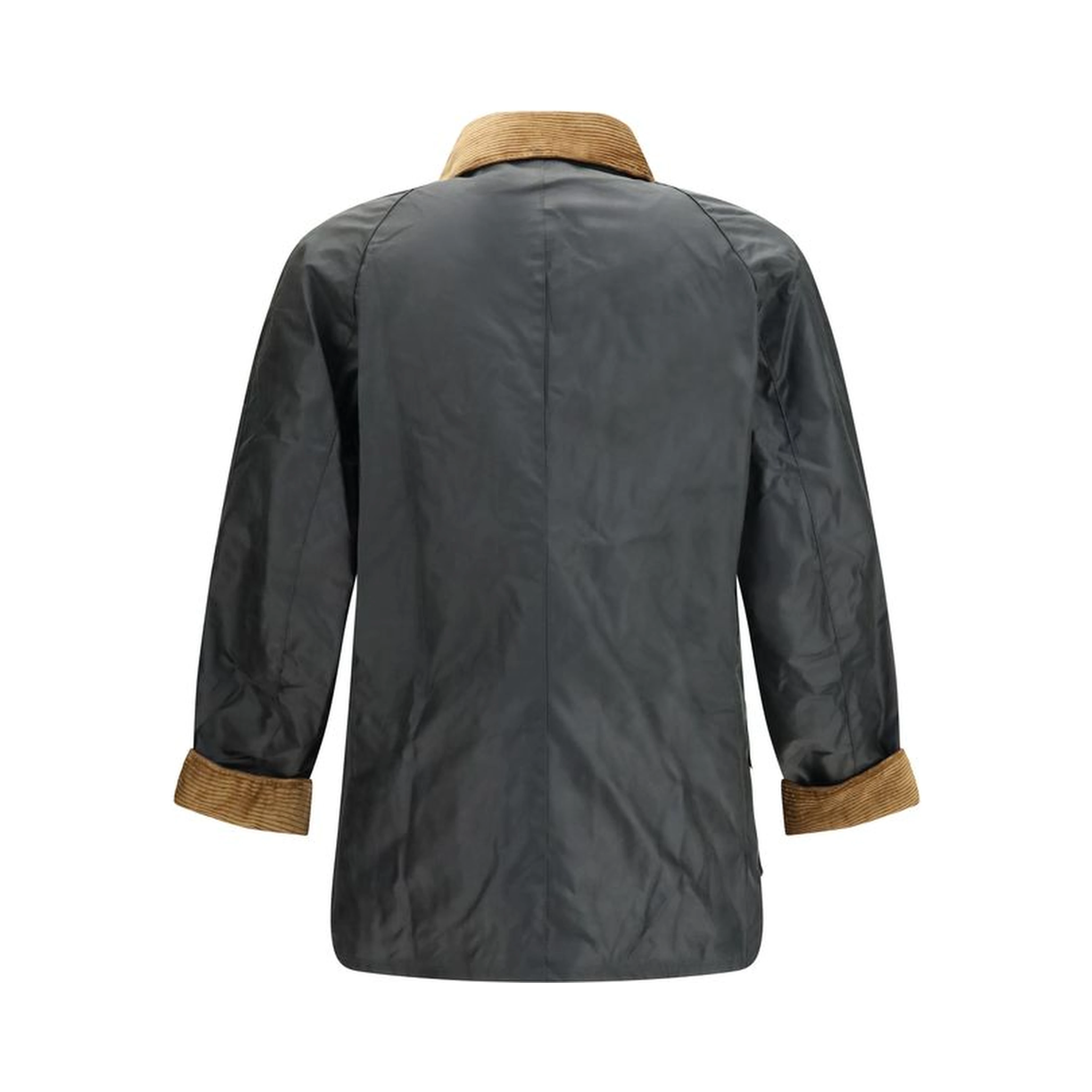 Bicolor Cotton Full-Length Jacket