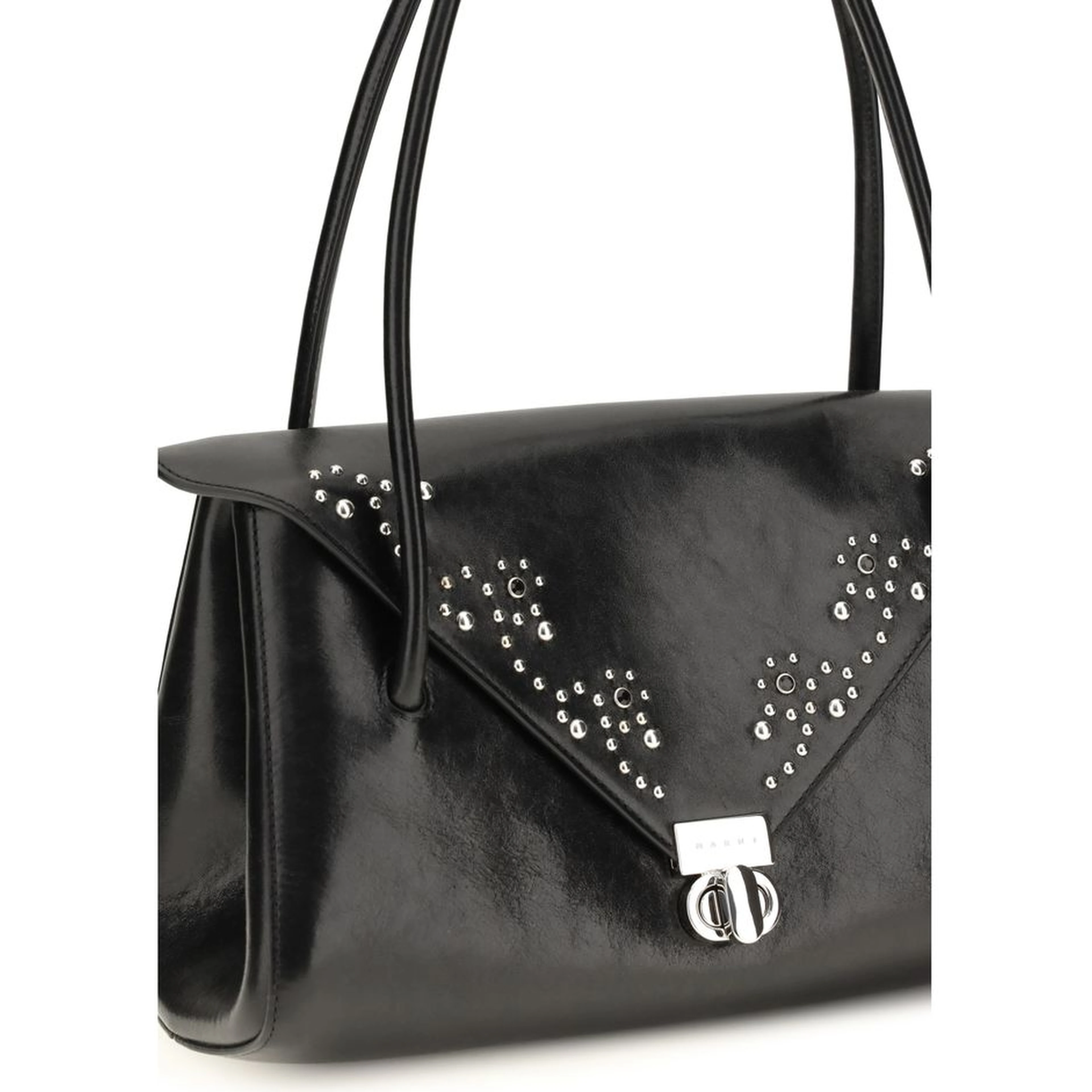 Black Calf Leather Bos Taurus Shoulder Bag