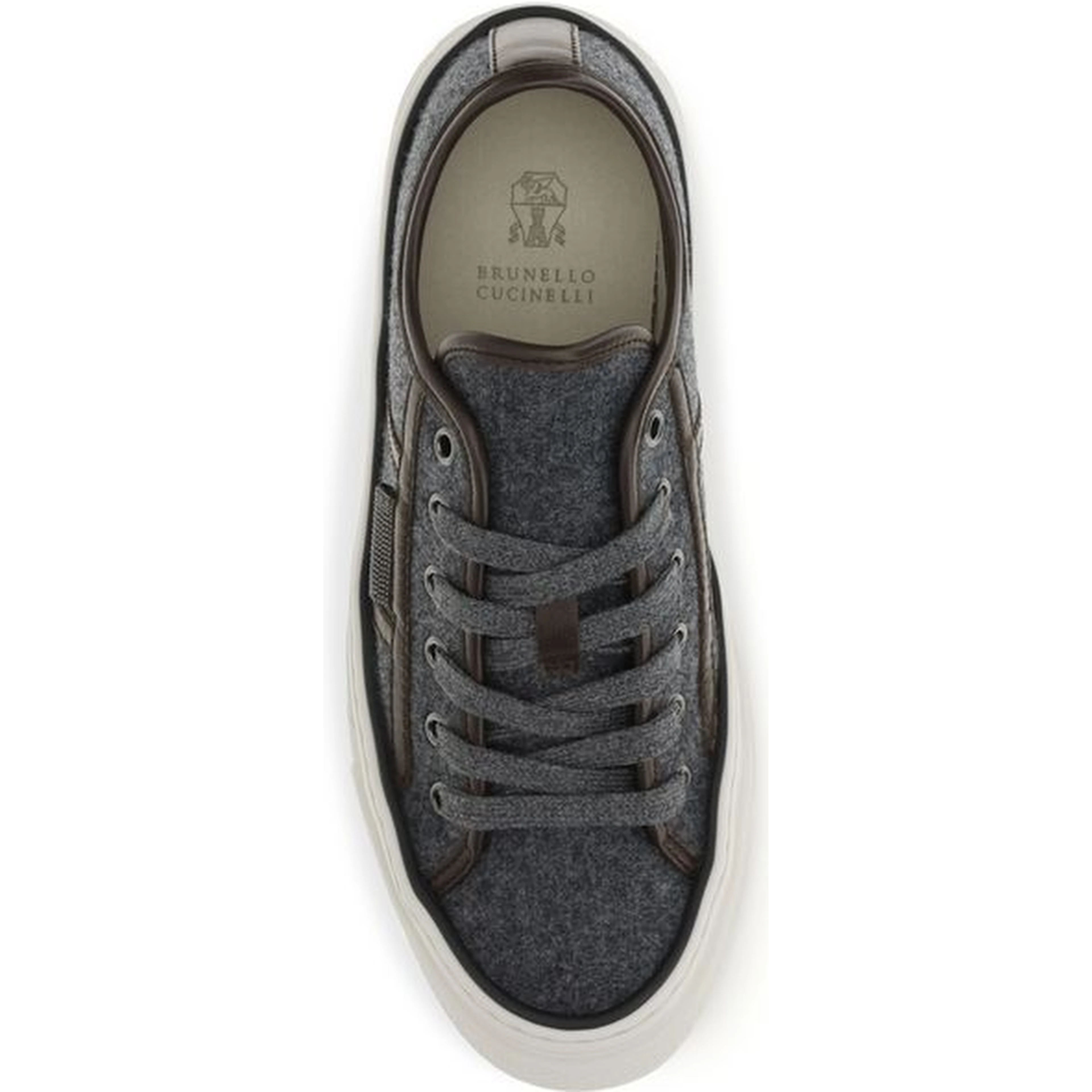 Gray Suede Leather Low Top Sneakers