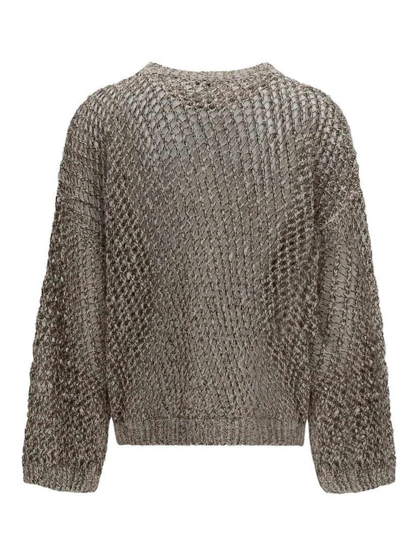 Beige Silk Sweatshirt