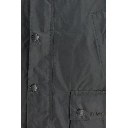 Bicolor Cotton Full-Length Jacket