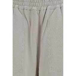 Beige Cotton Casual Pants