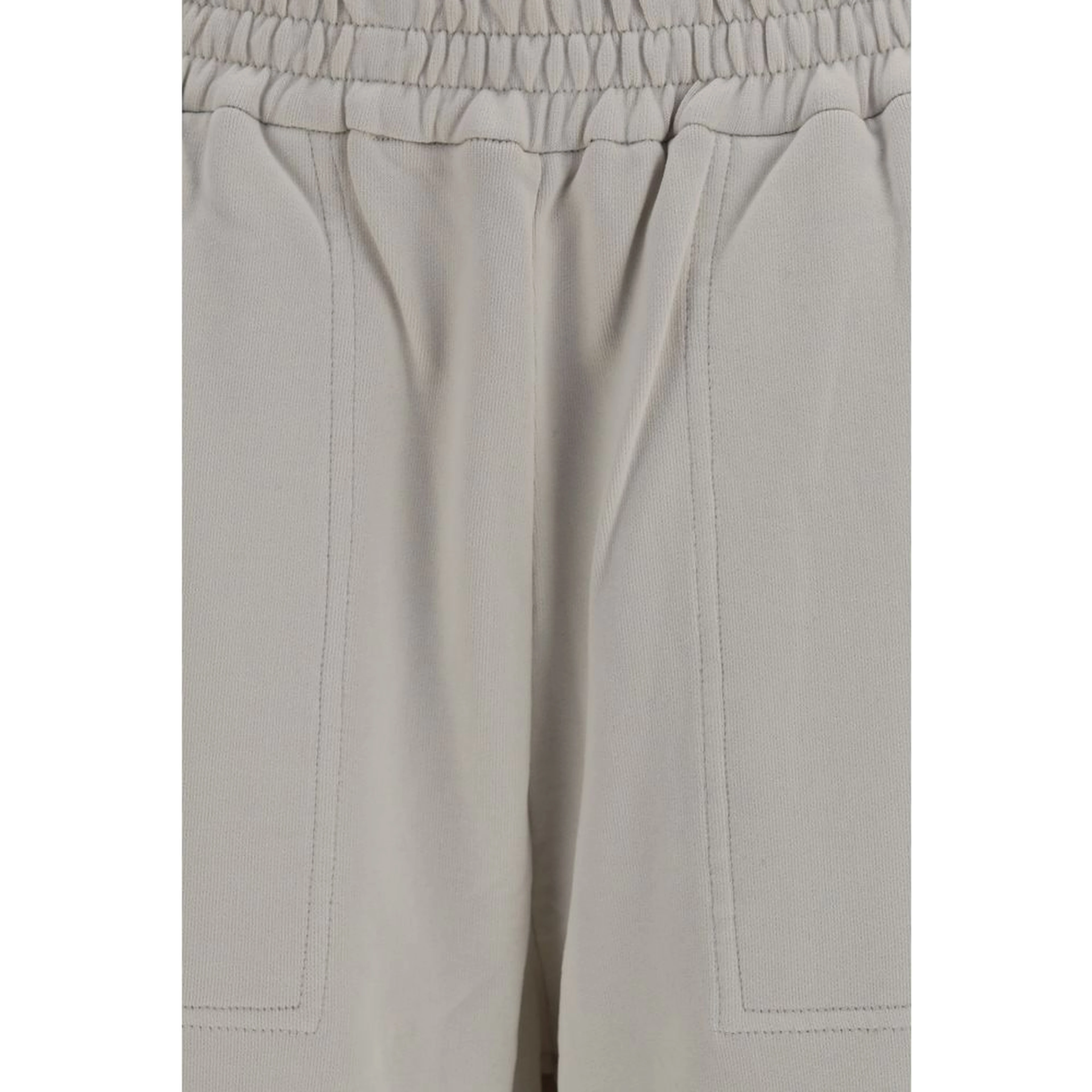 Beige Cotton Casual Pants