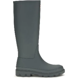 Gray Rubber Rain Boots