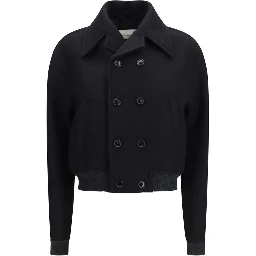 Black Wool Oves Aries Bomber