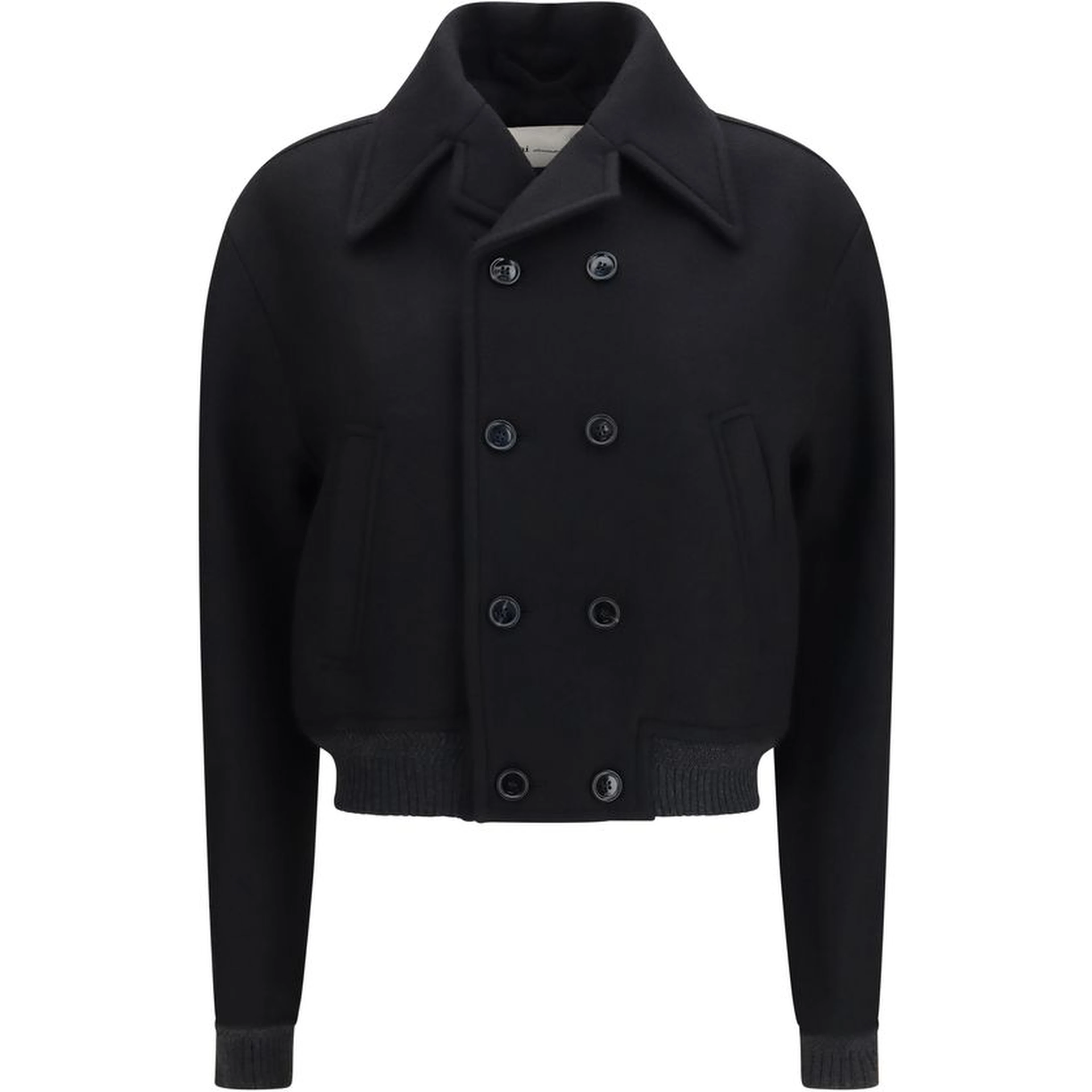 Black Wool Oves Aries Bomber