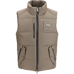 Beige Cotton Sleeveless Jacket