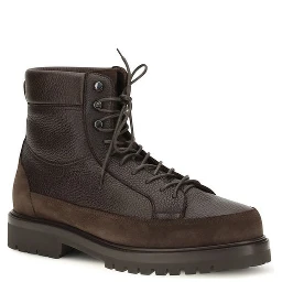 Brown Calf Leather Bos Taurus Lace-Up Boots