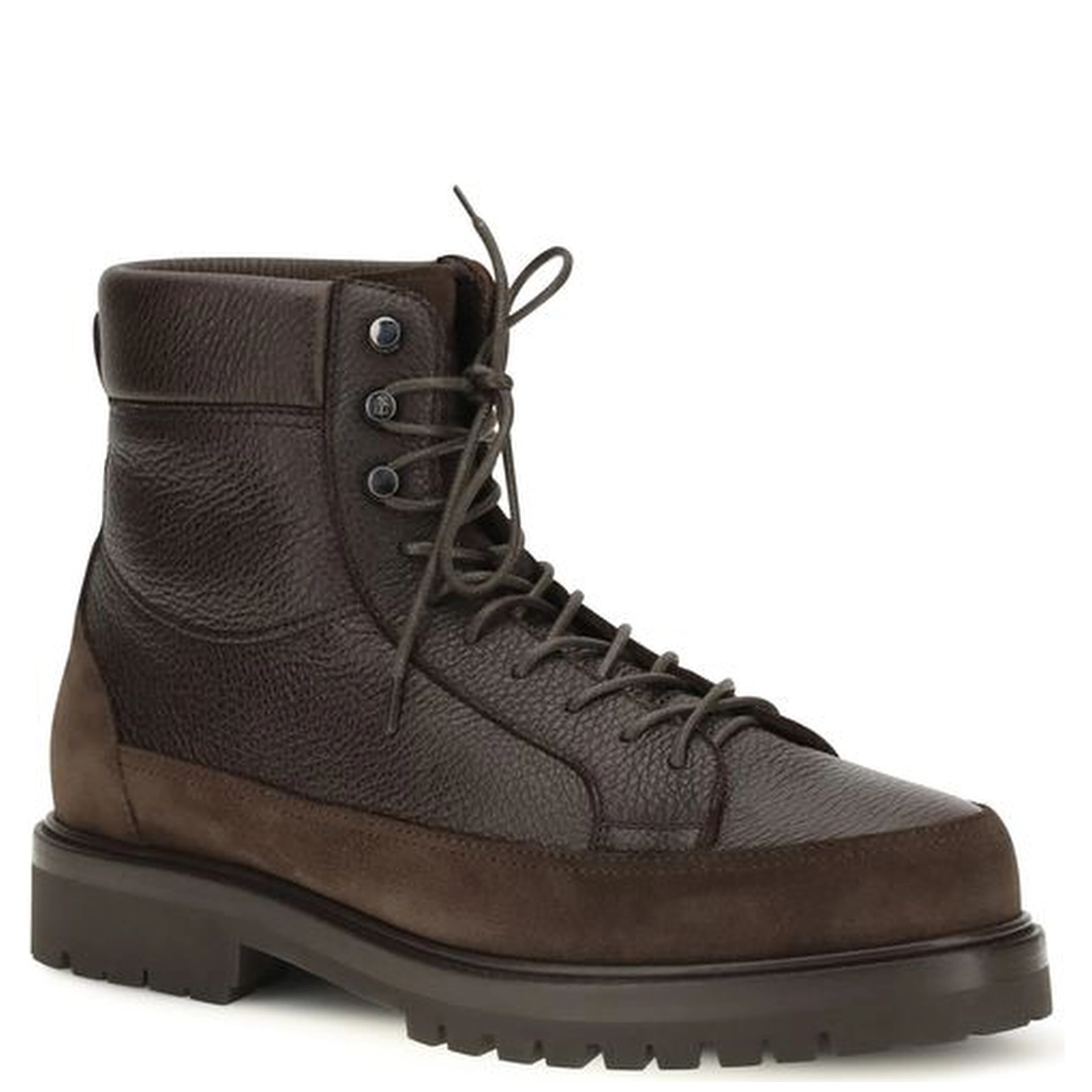 Brown Calf Leather Bos Taurus Lace-Up Boots