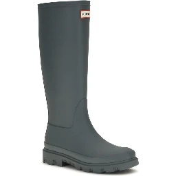Gray Rubber Rain Boots