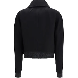 Black Wool Oves Aries Bomber