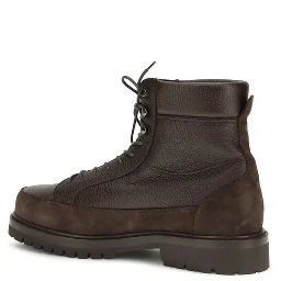 Brown Calf Leather Bos Taurus Lace-Up Boots