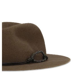 Brown Eco Fabric Fedora
