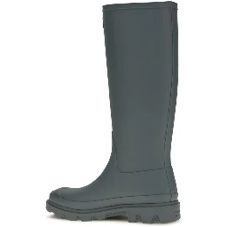 Gray Rubber Rain Boots