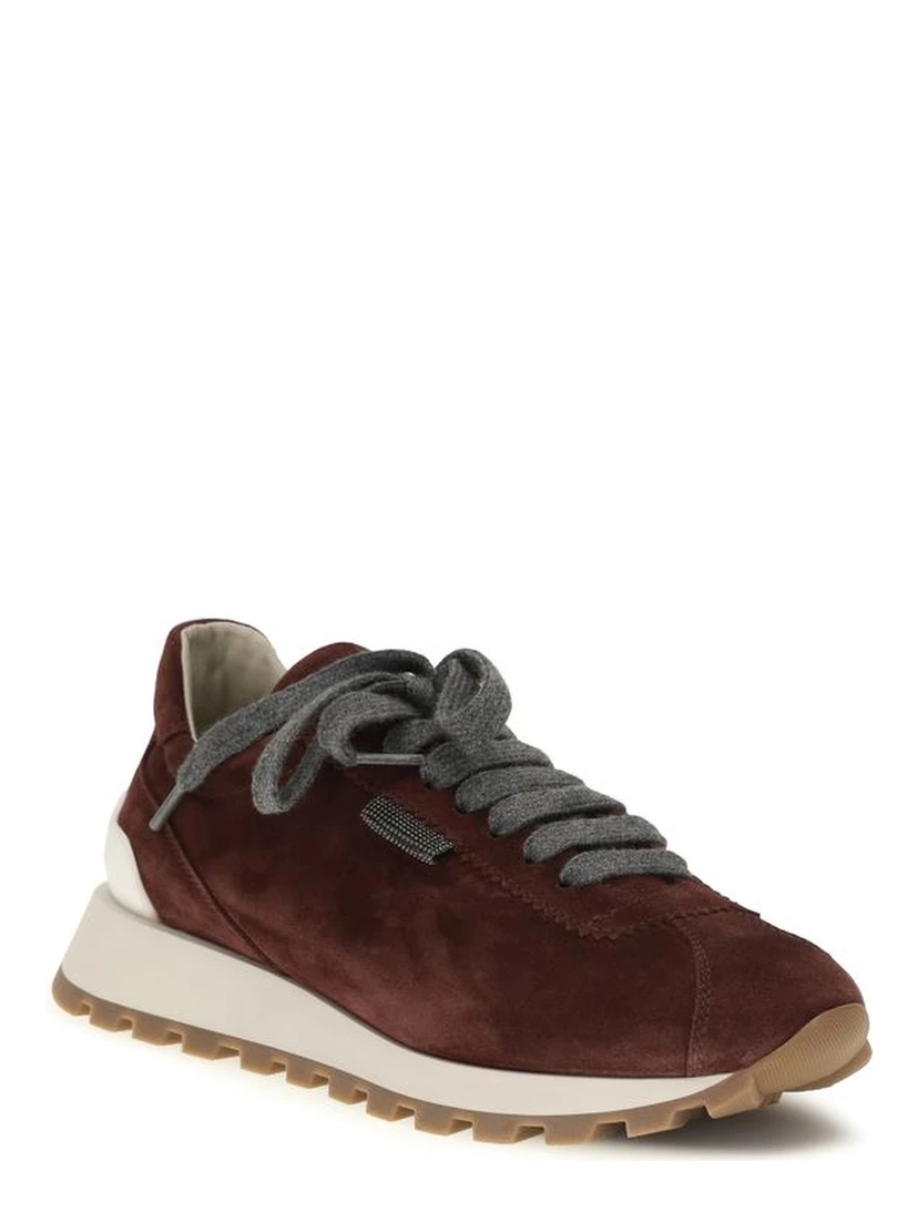 Bordeaux Calf Leather Bos Taurus Athletic Sneakers