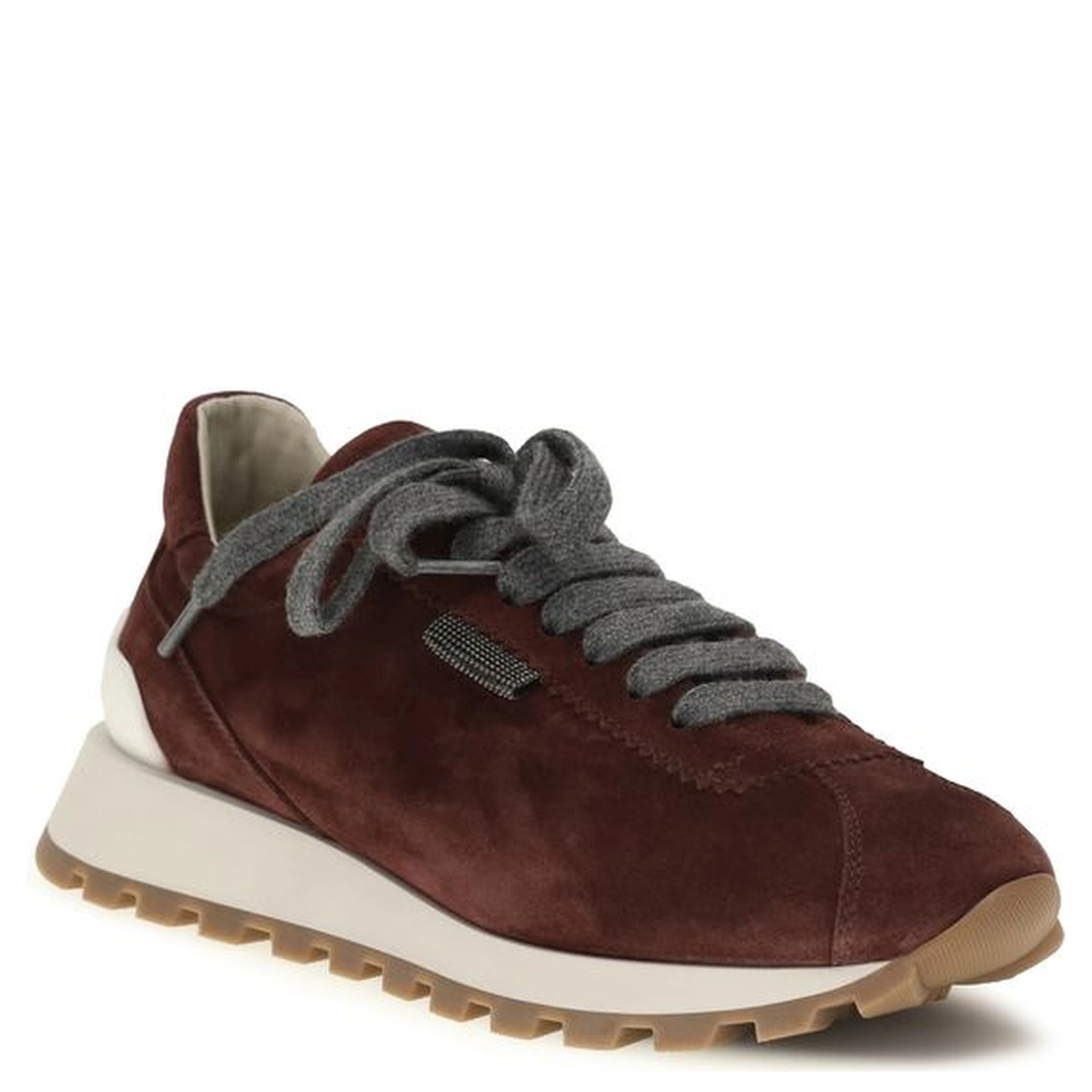 Bordeaux Calf Leather Bos Taurus Athletic Sneakers