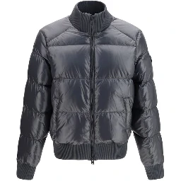 Gray Nylon Bomber