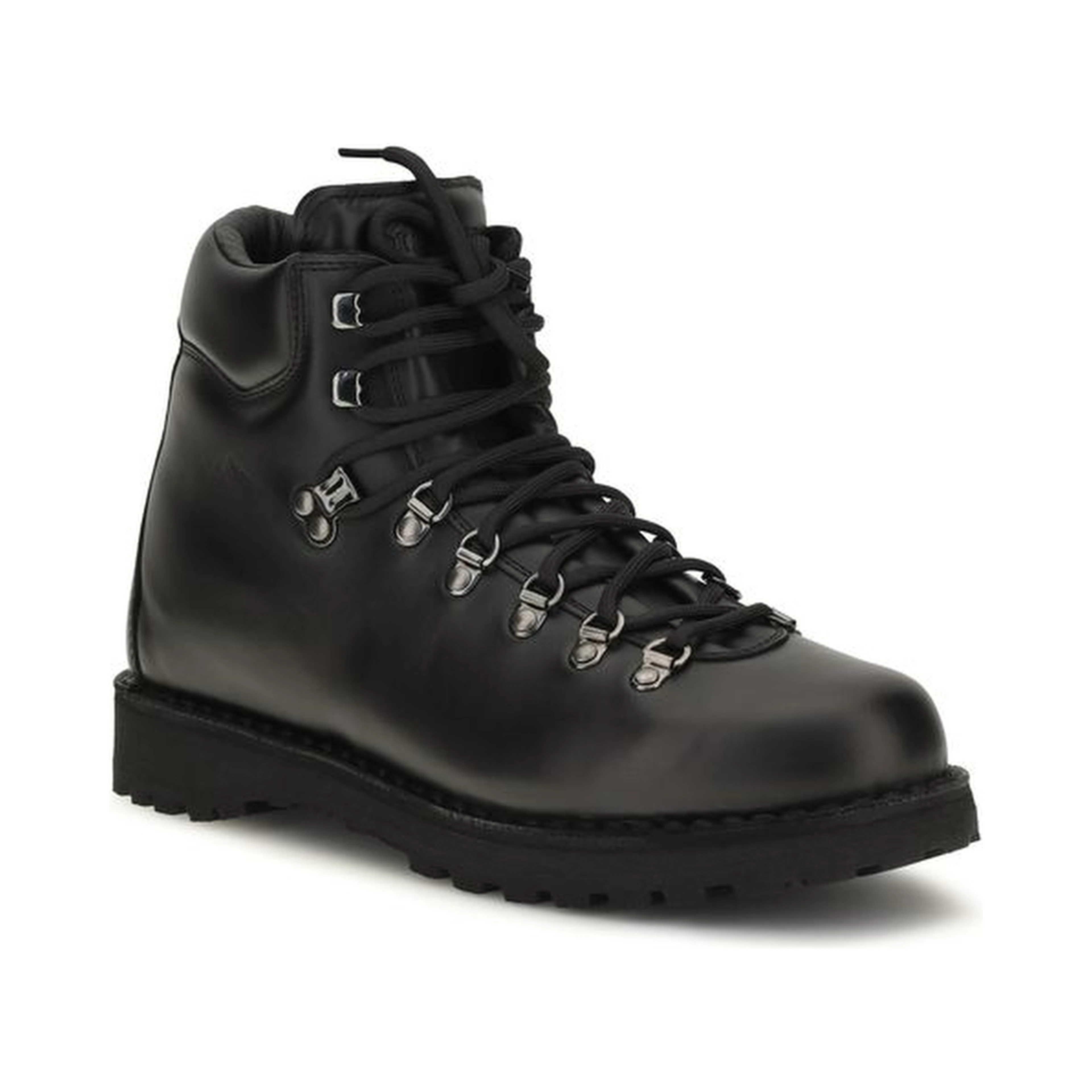 Black Calf Leather Bos Taurus Lace-Up Boots