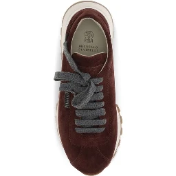 Bordeaux Calf Leather Bos Taurus Athletic Sneakers