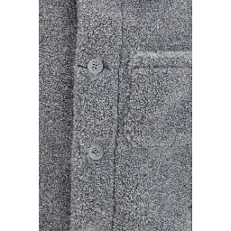 Gray Polyester Full-Length Jacket