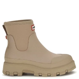 Beige Rubber Chelsea Boots