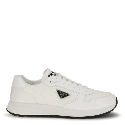 White Recycled Polyamide Athletic Sneakers