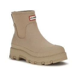 Beige Rubber Chelsea Boots