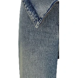 Blue Cotton Flared Jeans