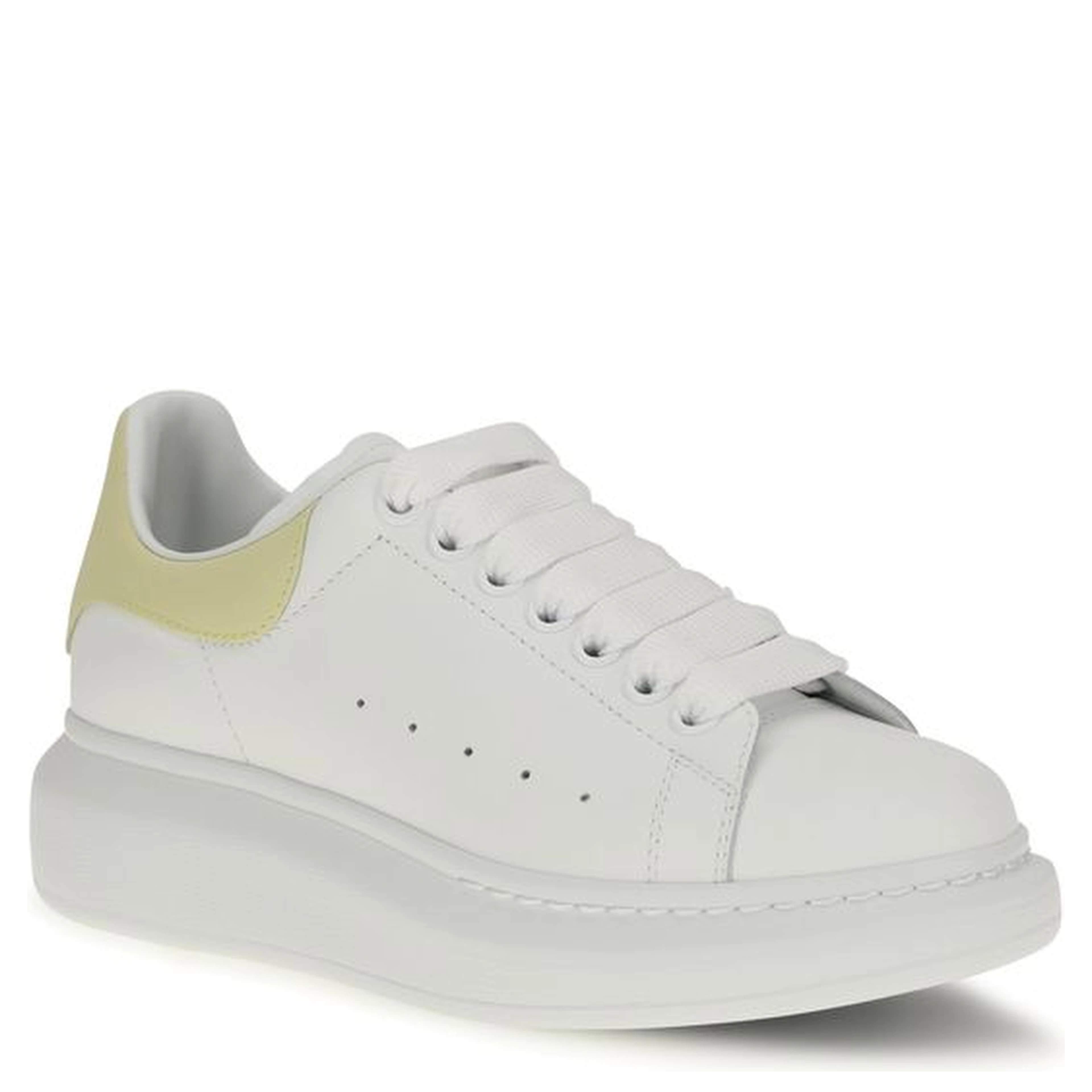 White Calf Leather Bos Taurus Chunky Sneakers