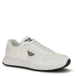 White Recycled Polyamide Athletic Sneakers