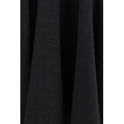 Black Wool Oves Aries Midi Skirt