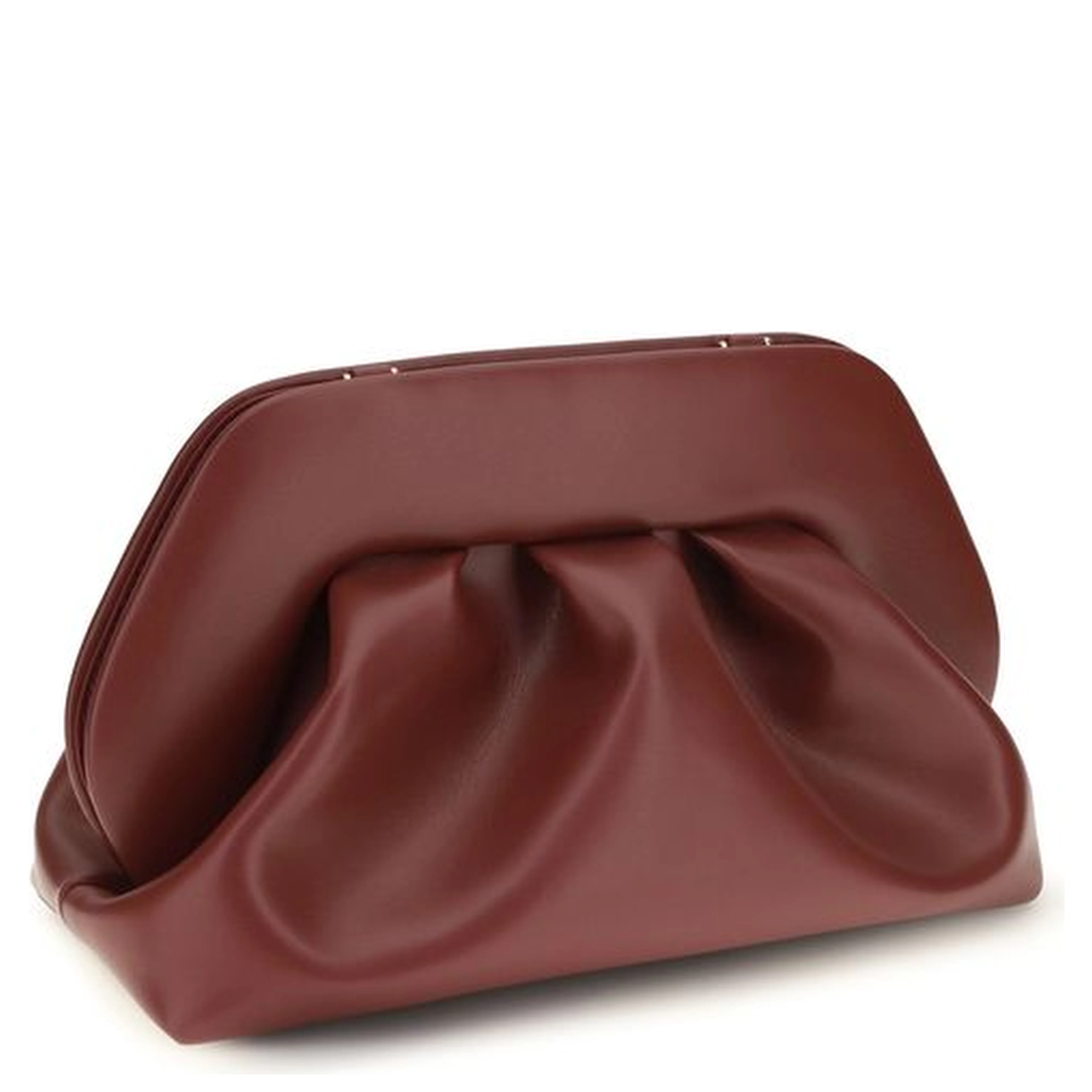 Bordeaux Vegan Leather Clutch Bag