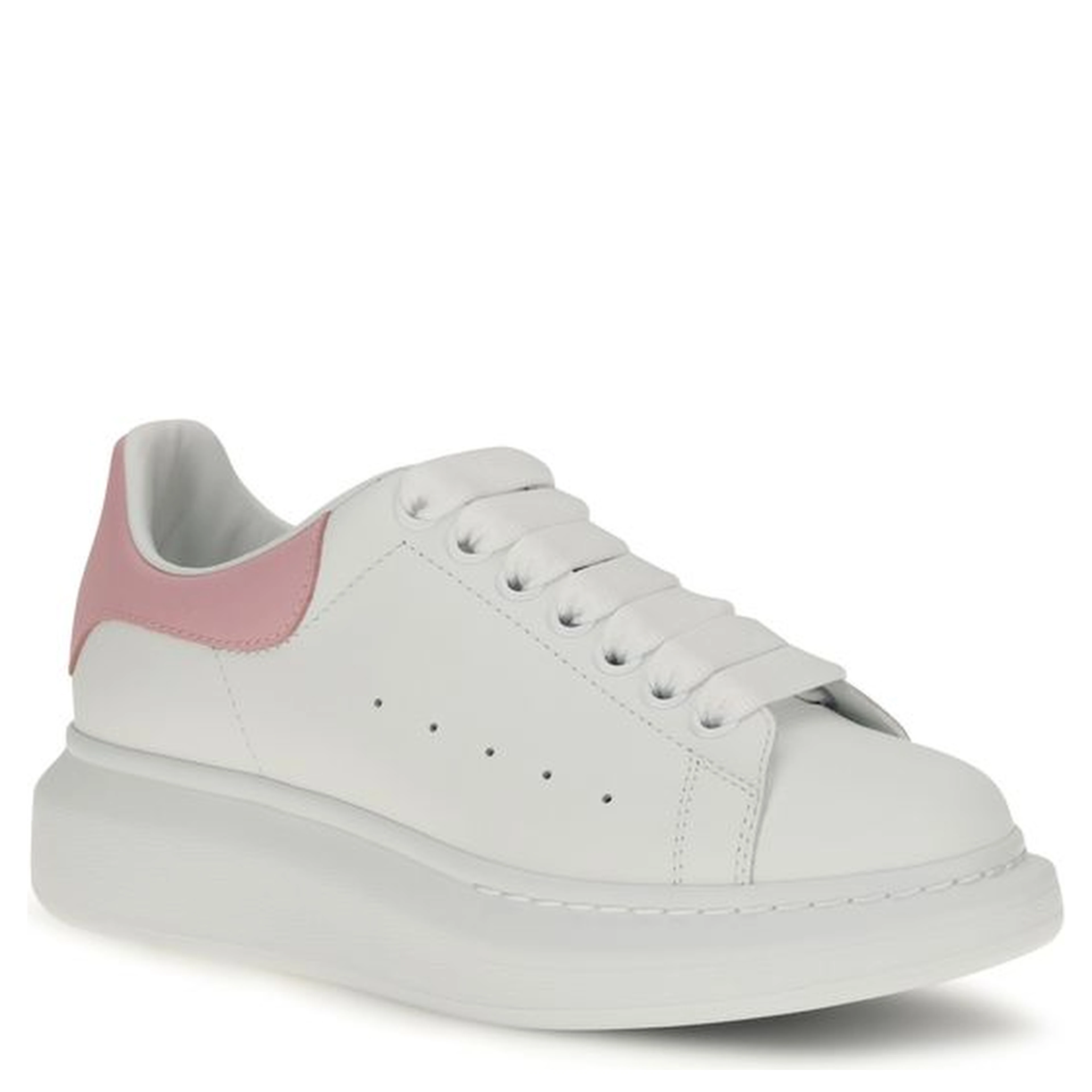 White Calf Leather Bos Taurus Chunky Sneakers