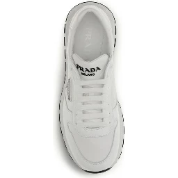 White Recycled Polyamide Athletic Sneakers