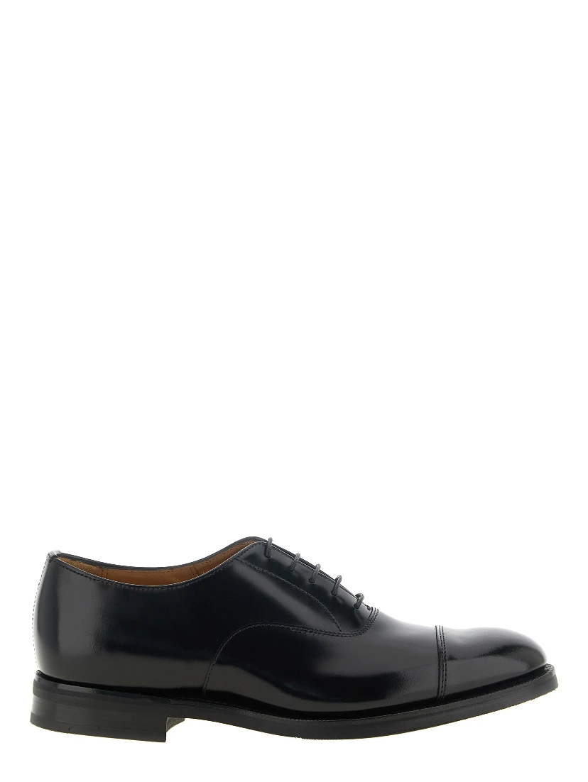 Black Calfskin Oxfords And Derbies