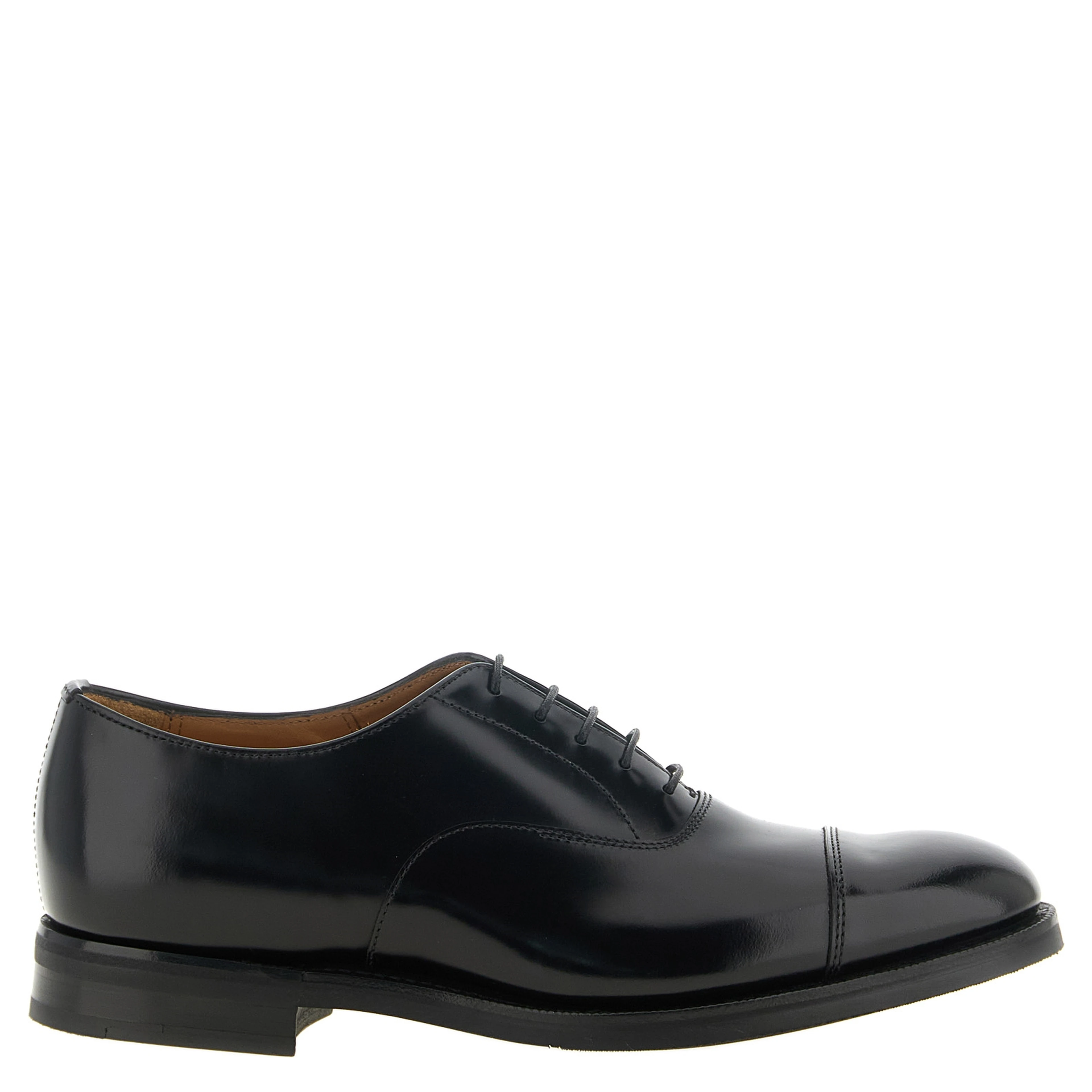 Black Calfskin Oxfords And Derbies