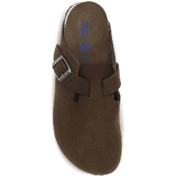 Brown Suede Leather Mules